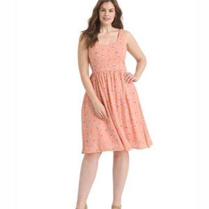 ModCloth Ice Cream Cone Chiffon Midi Dress 1X